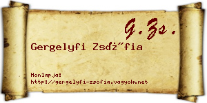 Gergelyfi Zsófia névjegykártya