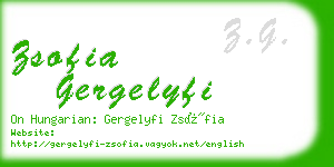 zsofia gergelyfi business card